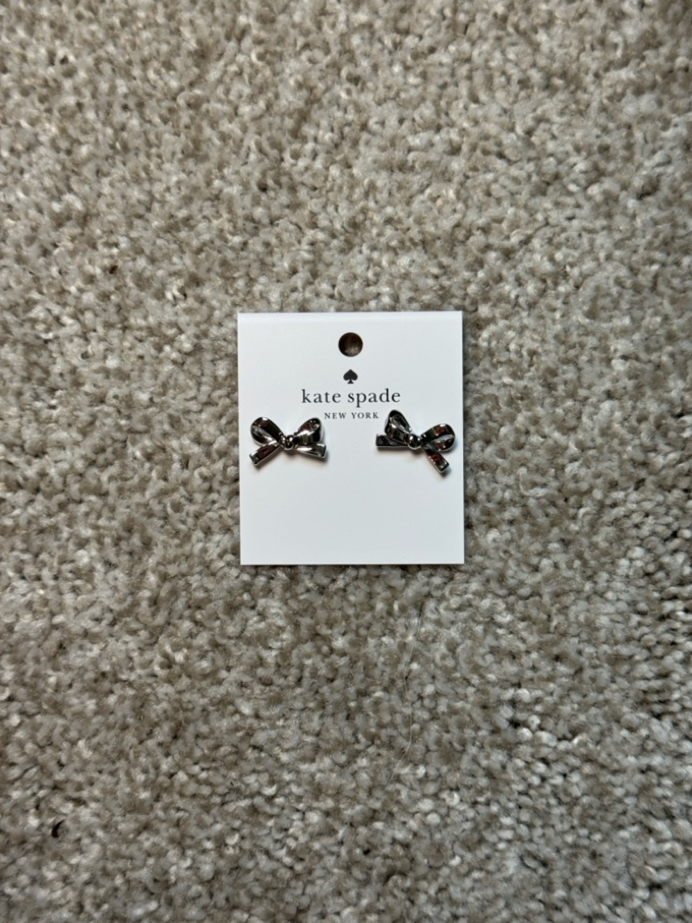 KATE SPADE Silver Mini Bow Studs